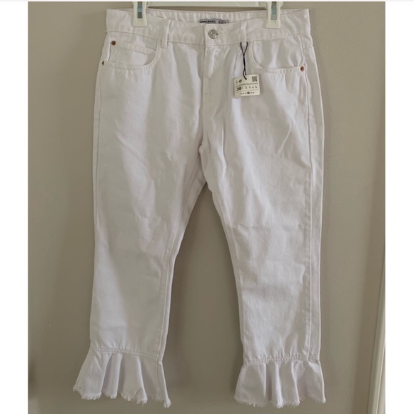 ZARA WHITE FLARE JEANS - Picture 2 of 3